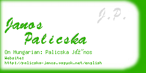 janos palicska business card